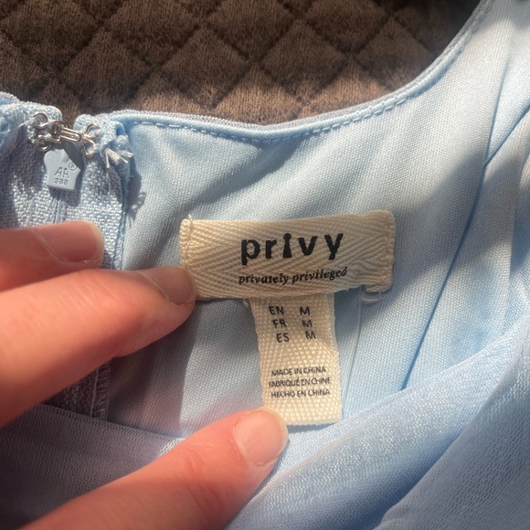 Ruched Midi Body-con Dress, Light Blue 2 sizes - Picture 3 of 3